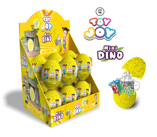 TOY JOY MINI DINO ÇATLAK YUMURTA  7GR SARI resmi