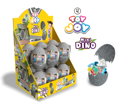 TOY JOY MINI DINO ÇATLAK YUMURTA  7GR GRİ resmi